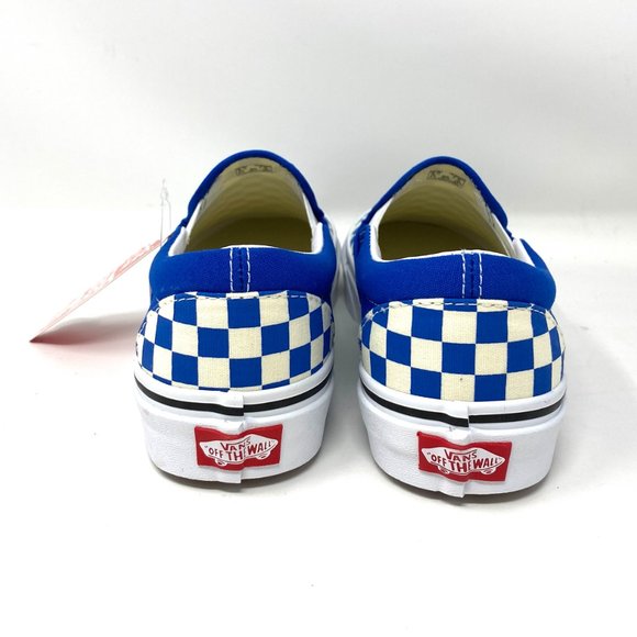Vans Women Classic Slip-On Checkerboard Blue Canvas Low Top Sneaker VN0A5AO862C - Picture 8 of 10
